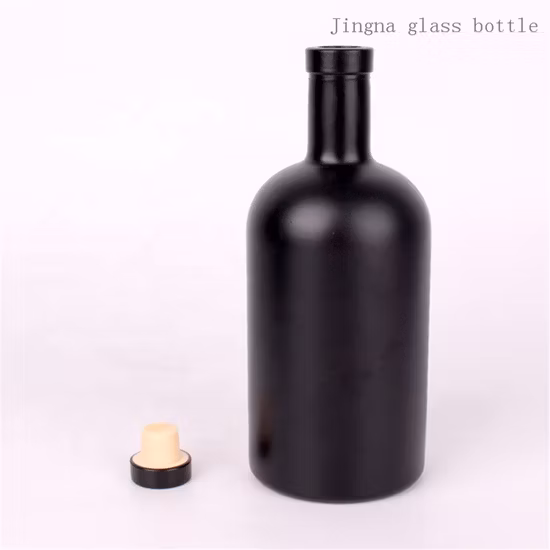 Logo personalizzato in rilievo trasparente 500ml 700ml 750ml Rum Tequila Gin Brandy Rum Whisky Vodka Liquore Spiriti Bottiglia di vetro