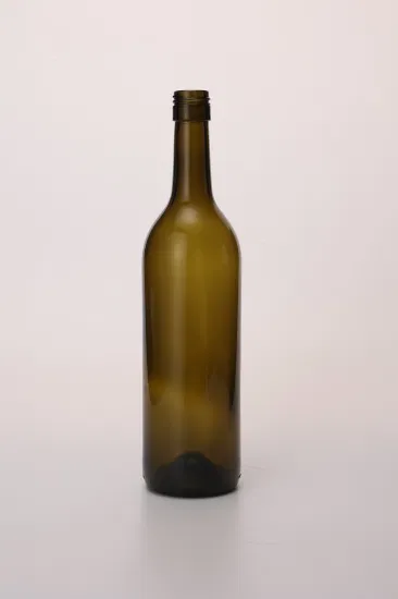 500ml 750ml Bottiglia di vetro di vino di Borgogna di Bordeaux verde chiaro antico unico da 1 litro Bottiglia di vino spumante di champagne