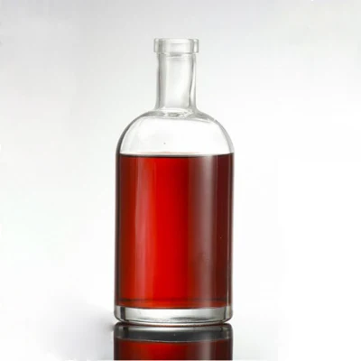 Bottiglia di vodka da 200 ml 375 ml 500 ml 750 ml Bottiglia di vino in vetro con tappo in sughero